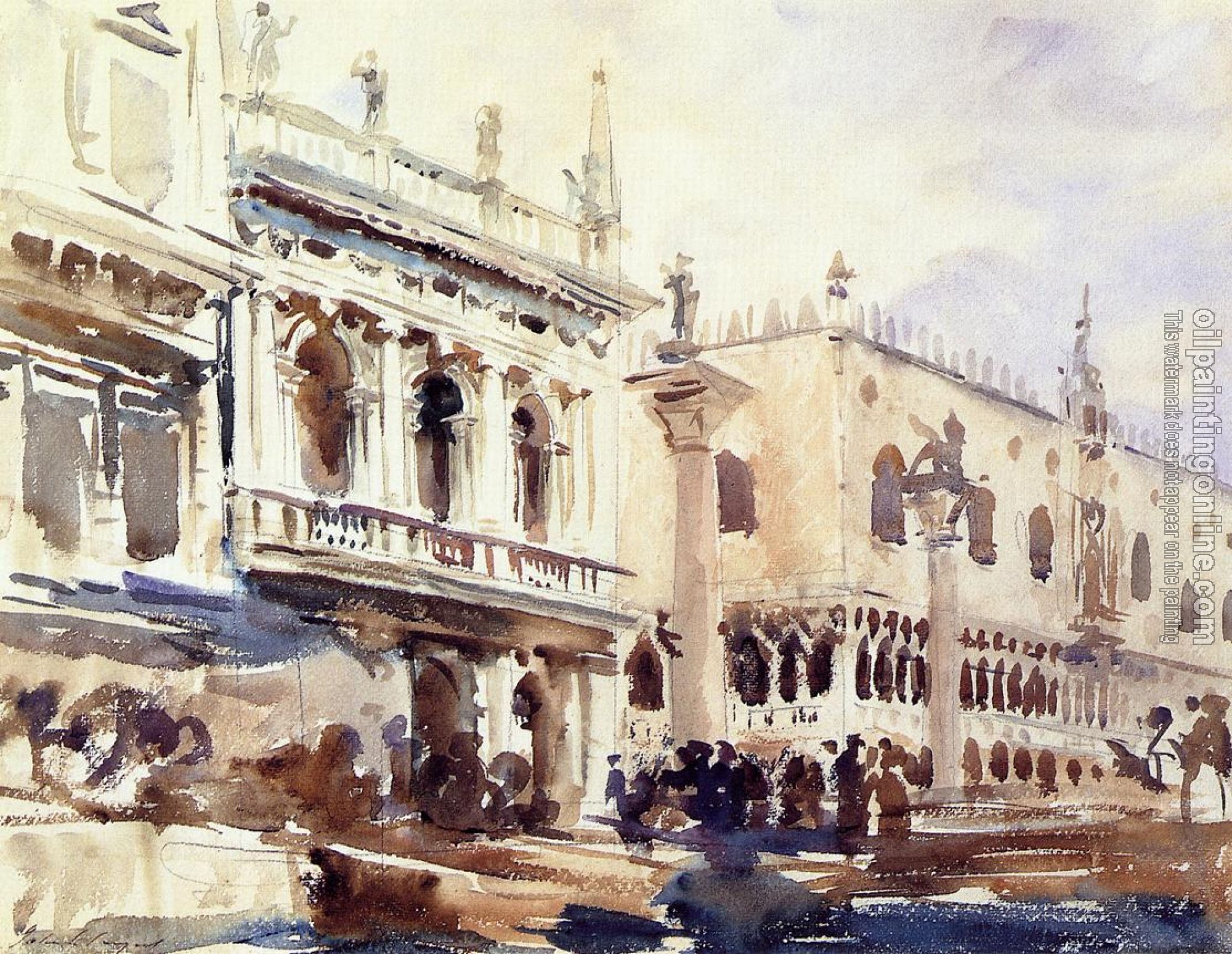 Sargent, John Singer - The Piazzetta and the Doge's Palace